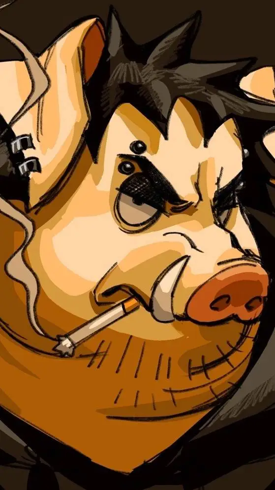 ai character: Porky Pork background