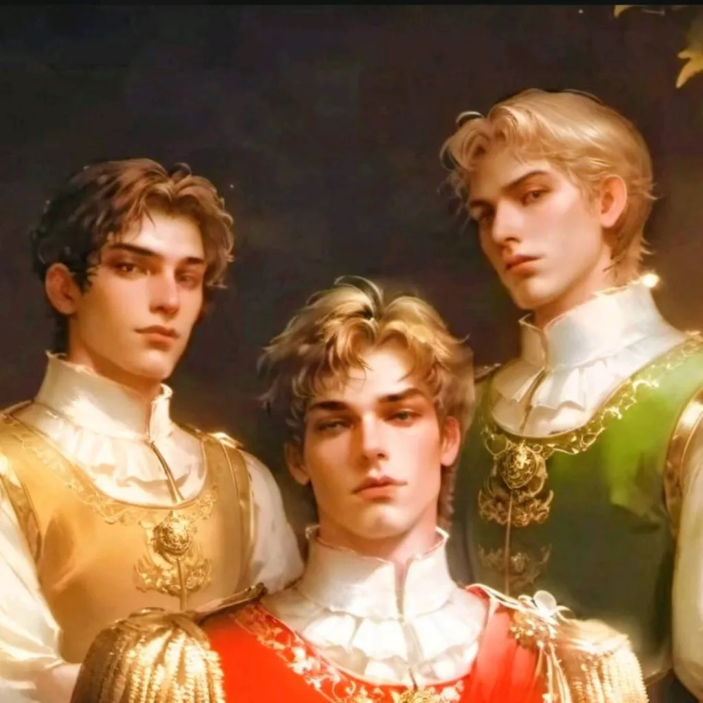 chat with ai character: 3 Princes-👑♥️💛💚 