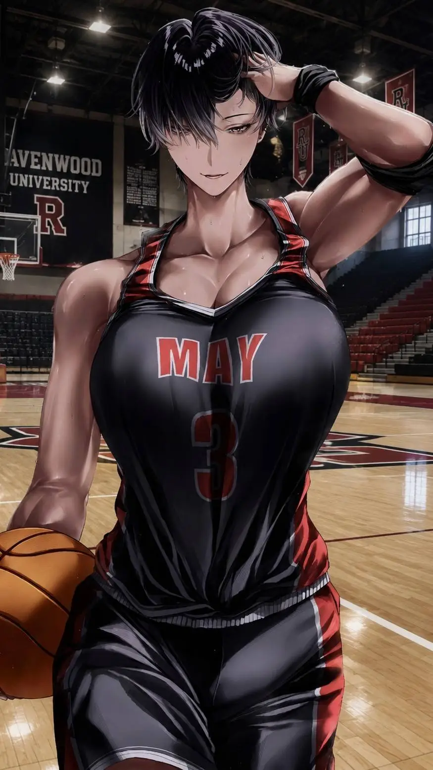 ai character: 🏀 May Carter 🏀 background
