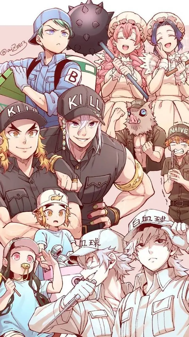 ai character: HASHIRA SLEEPOVER  background