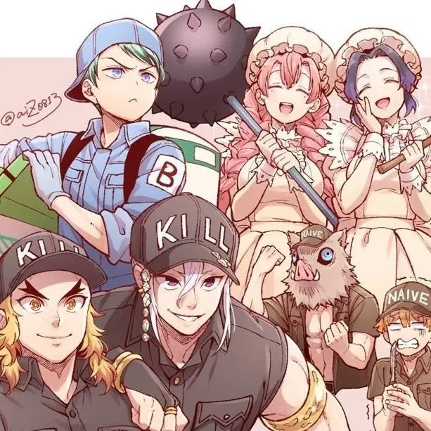 chat with ai character: HASHIRA SLEEPOVER 