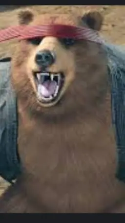 ai character: Kuma Tekken  background
