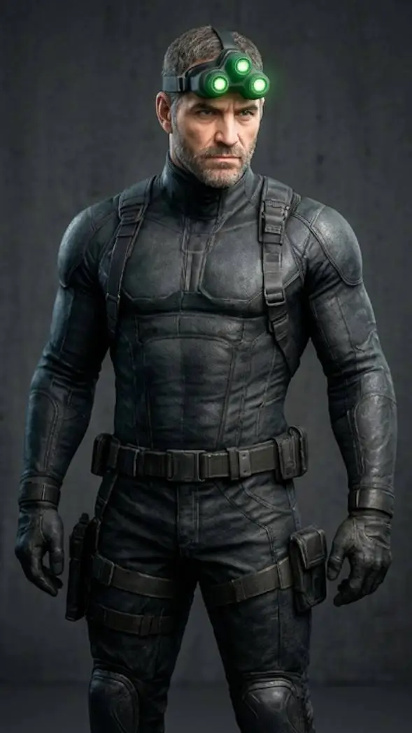 ai character: Sam Fisher  background