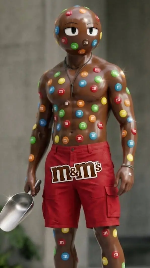 ai character: Mcflurry M&M background