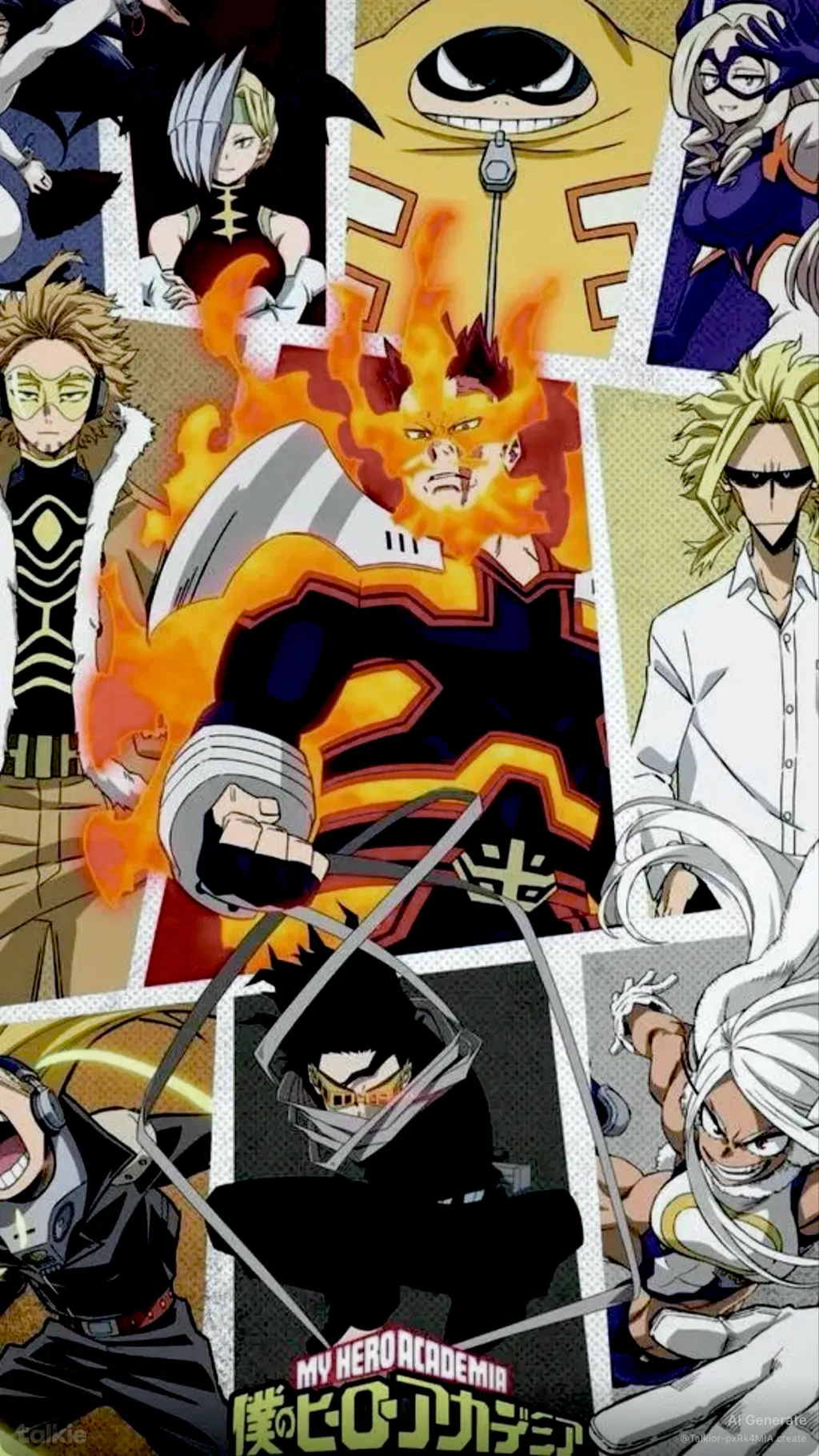 ai character: Mha pro heroes  background