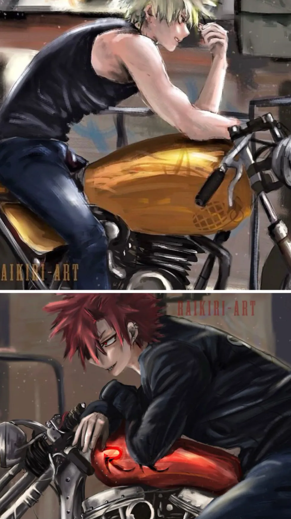 ai character: Biker boysssss background