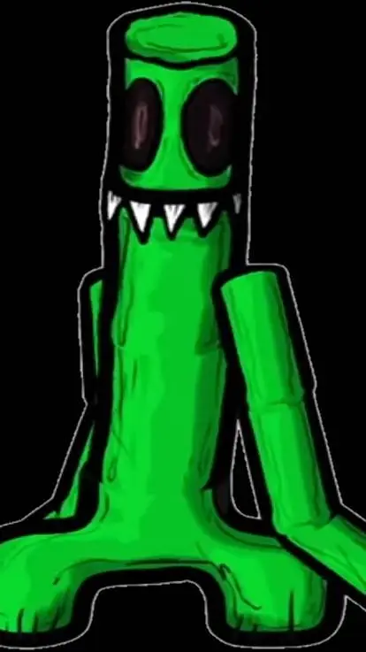 ai character: green creppy  background