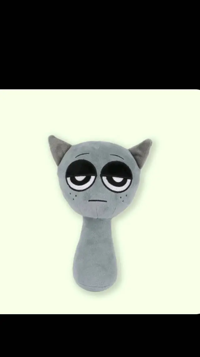 ai character: grey peluche  background