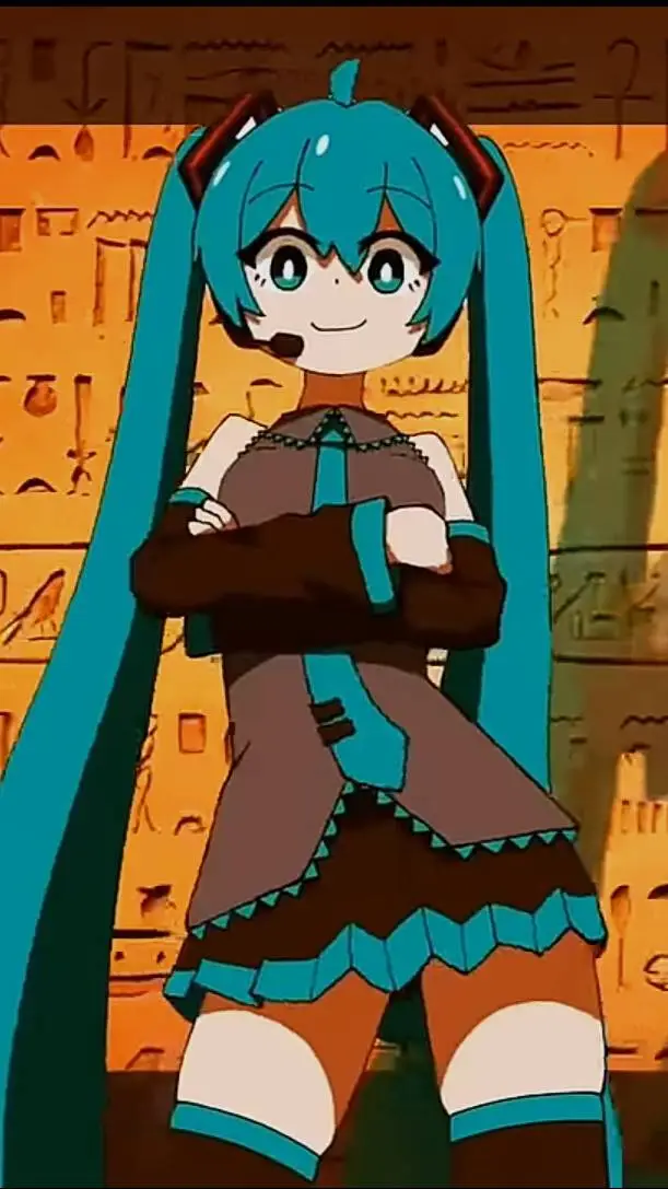 ai character: Miku cumbia  background