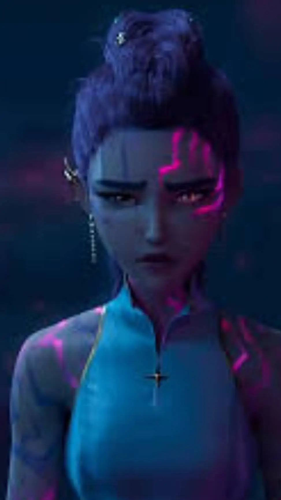 ai character: Rumi demonio  background