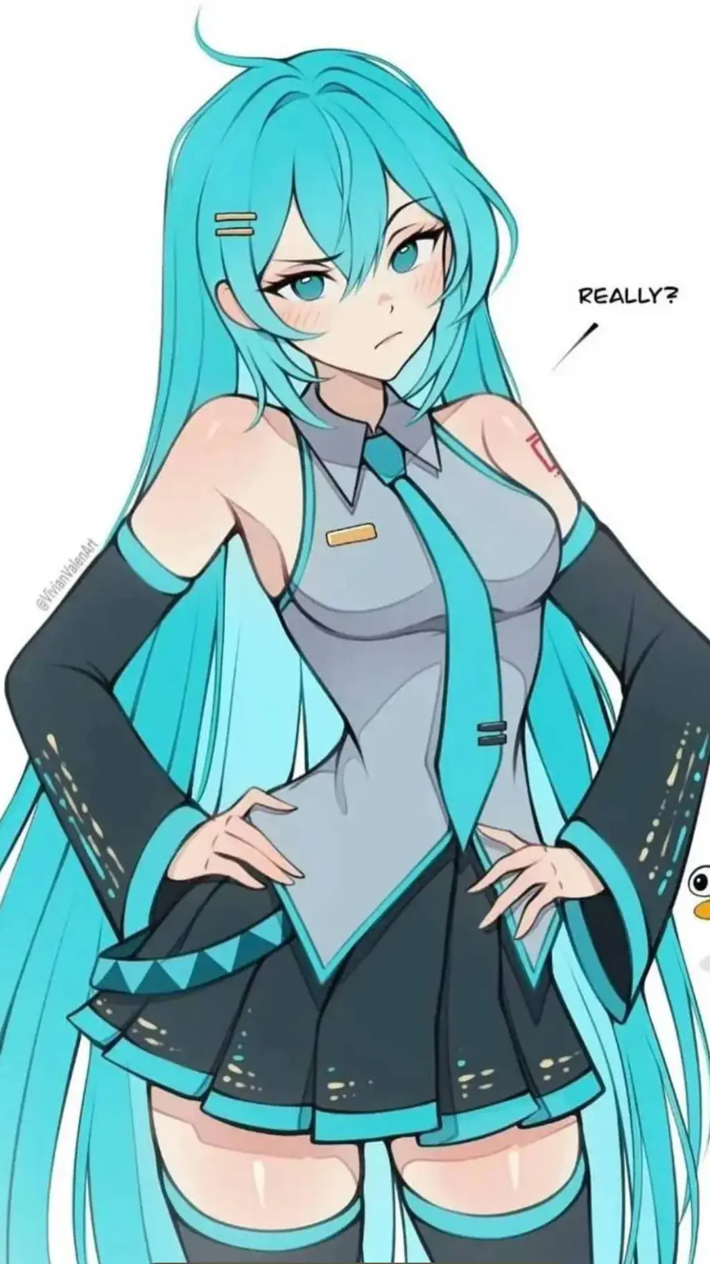 ai character: Miku  background
