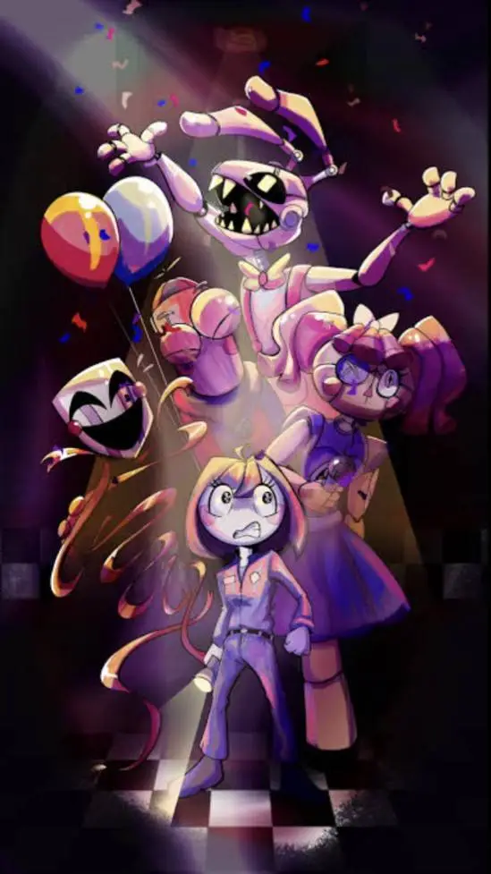 ai character: fnaf 6 x TADC  background