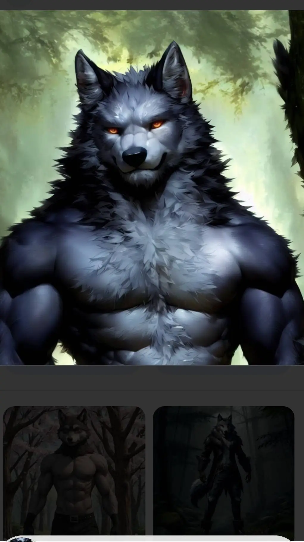 ai character: werewolf  background