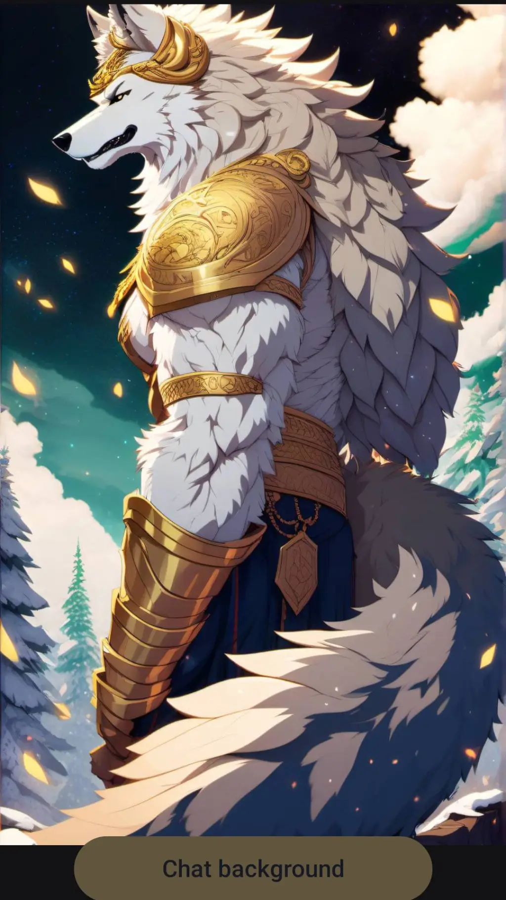 ai character: werewolf  background