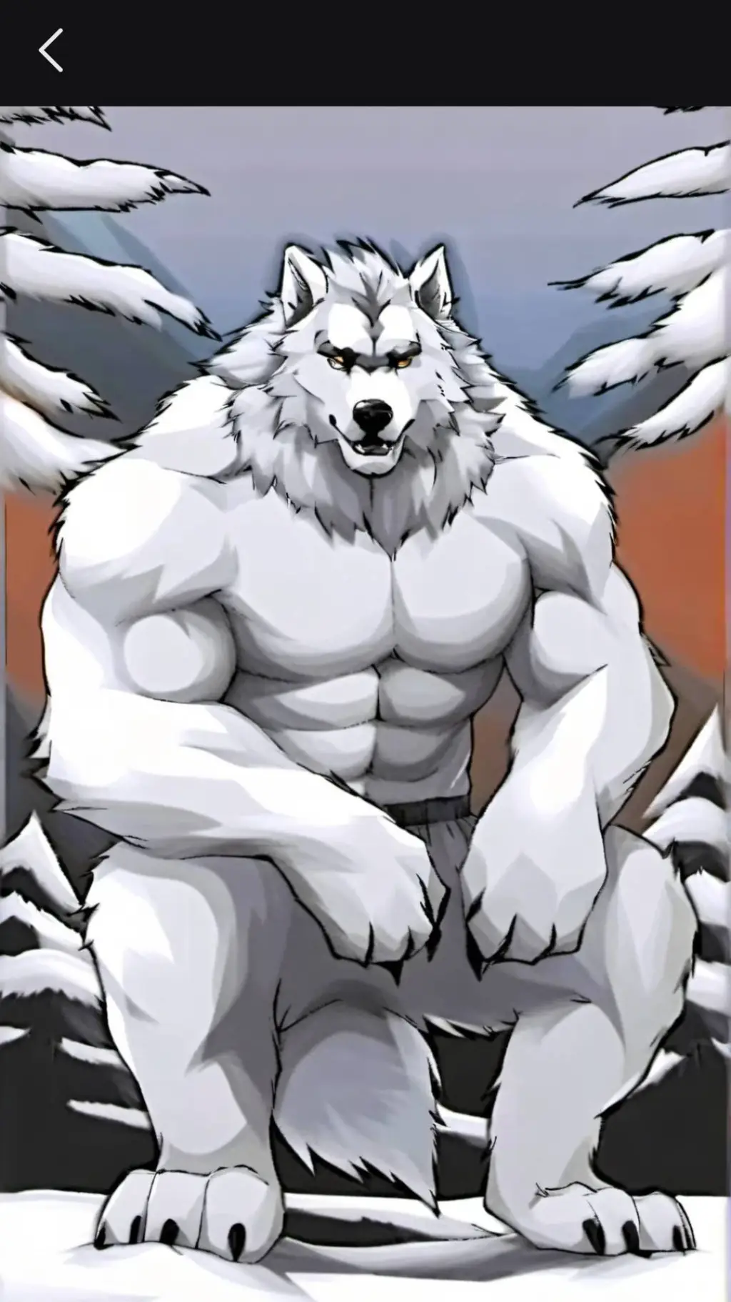 ai character: larg werewolf background