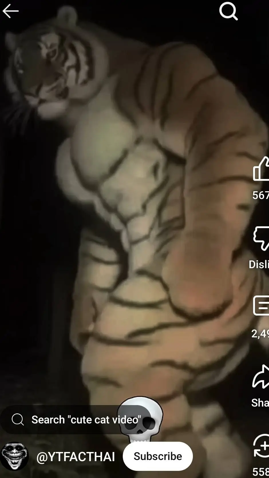 ai character: mutant tiger background