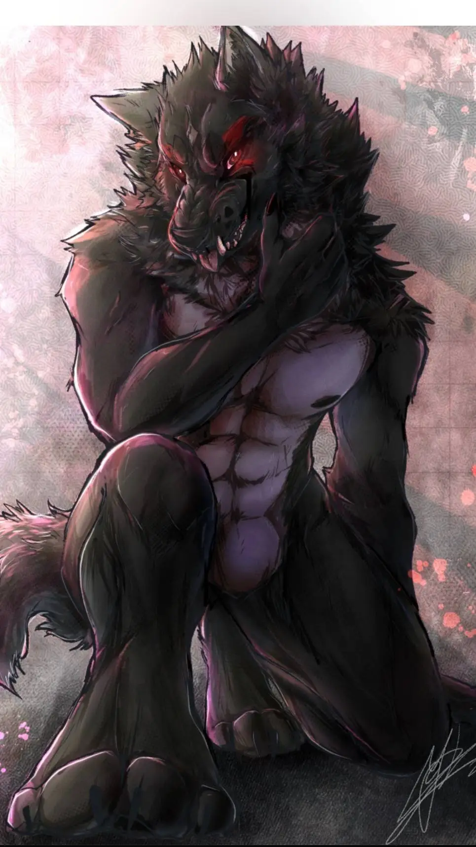 ai character: werewolf  background