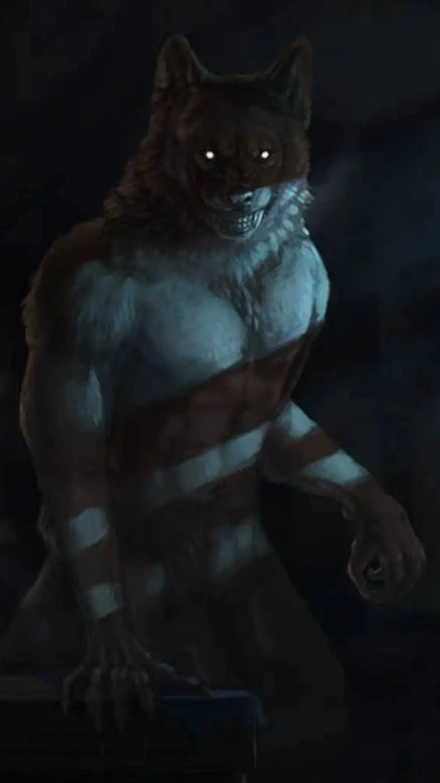 ai character: werewolf  background