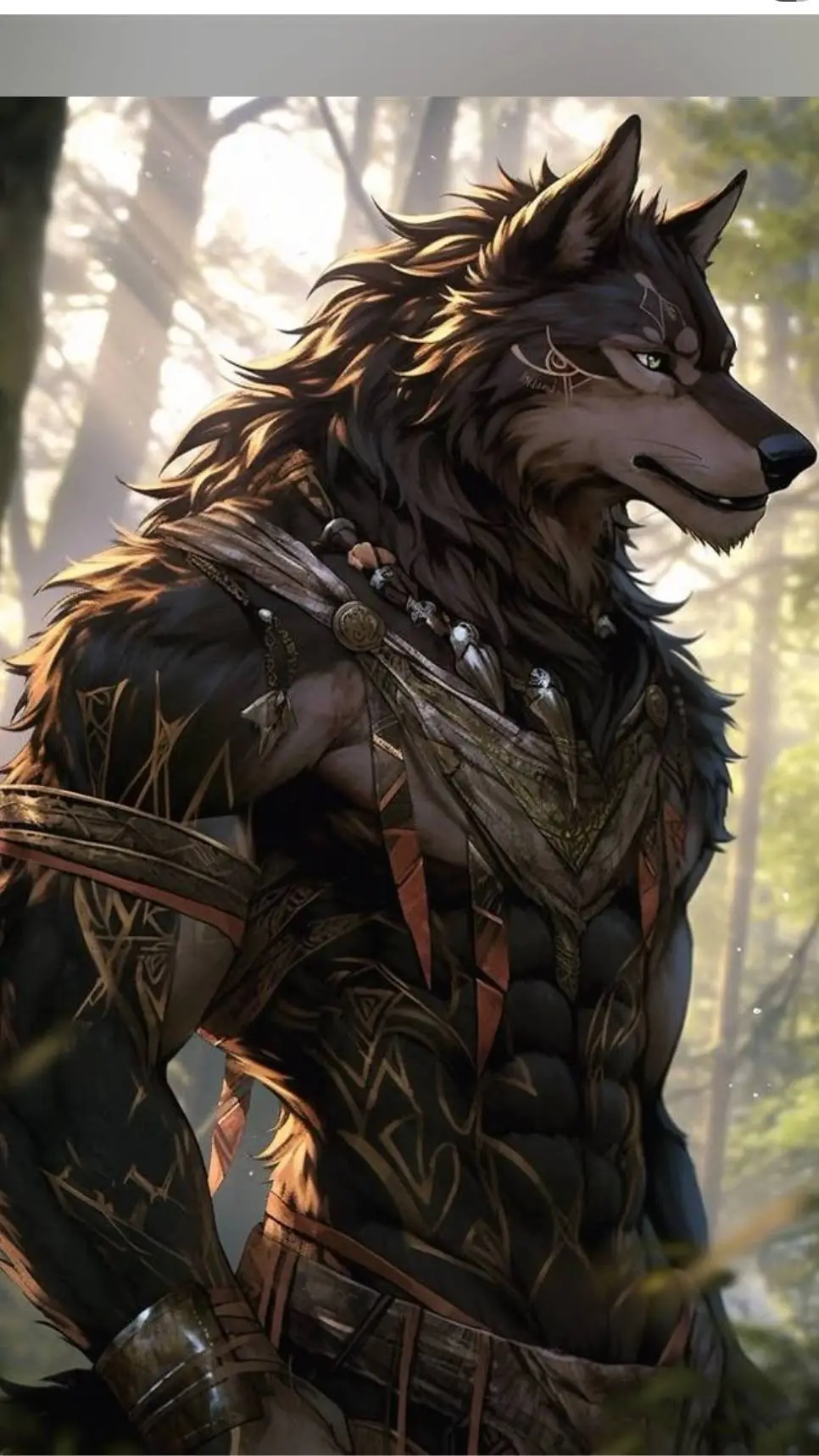 ai character: werewolf  background
