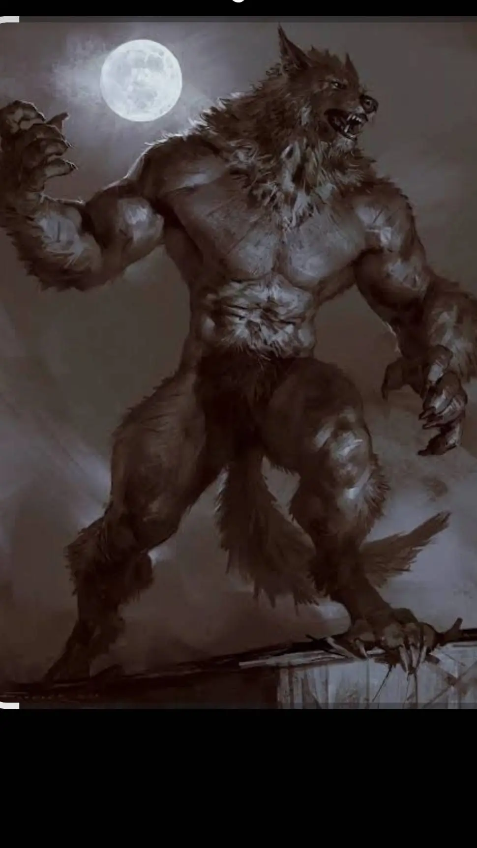 ai character: werewolf  background