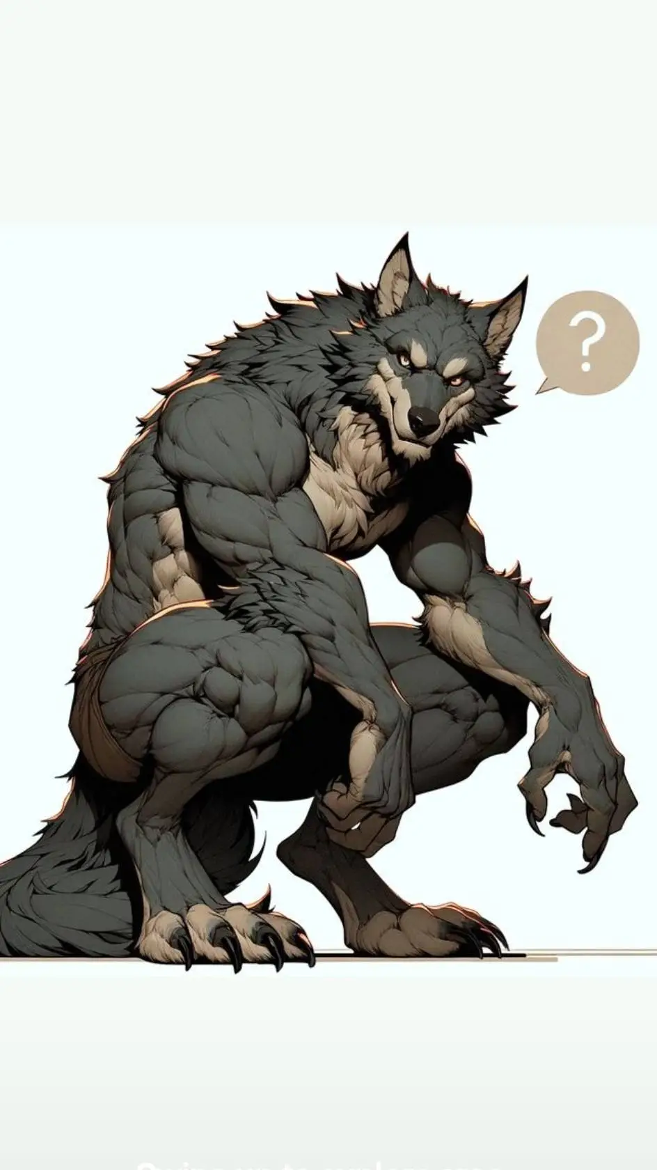 ai character: werewolf  background