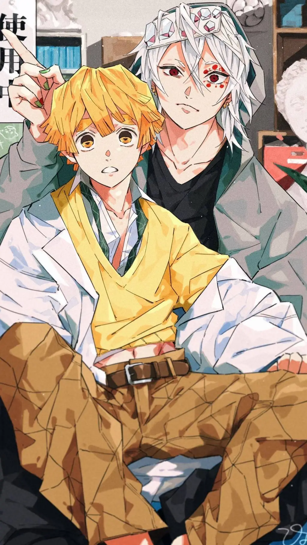 ai character: Tengen x Zenitsu background