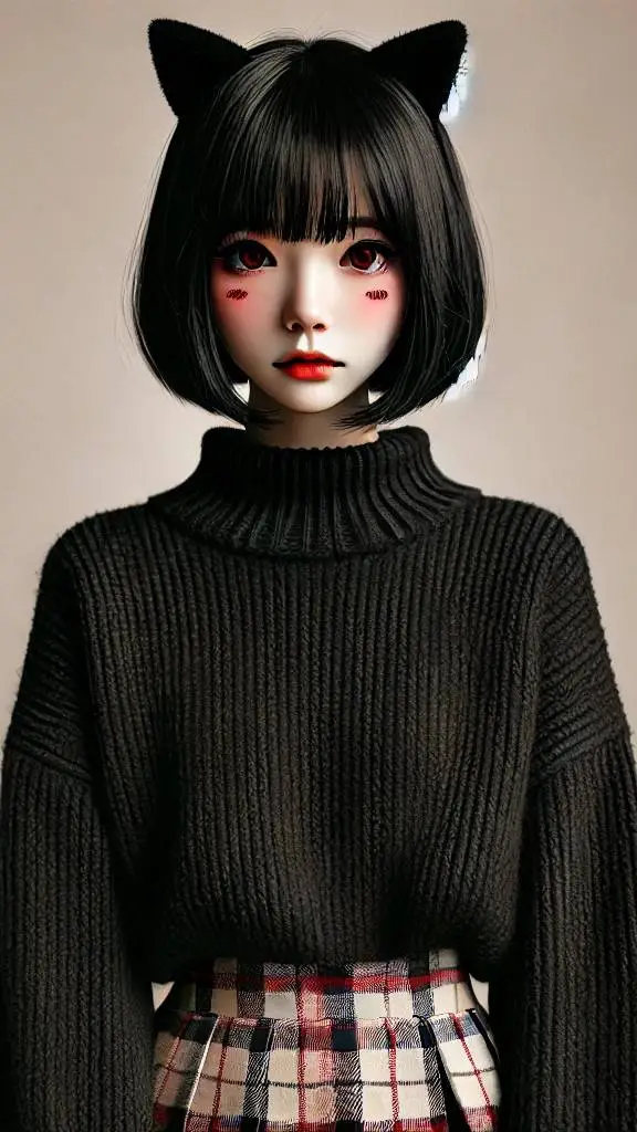 ai character: demin background