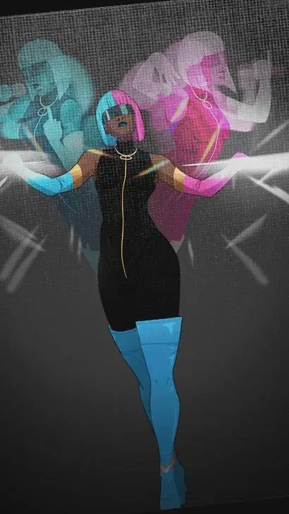 ai character: prism background