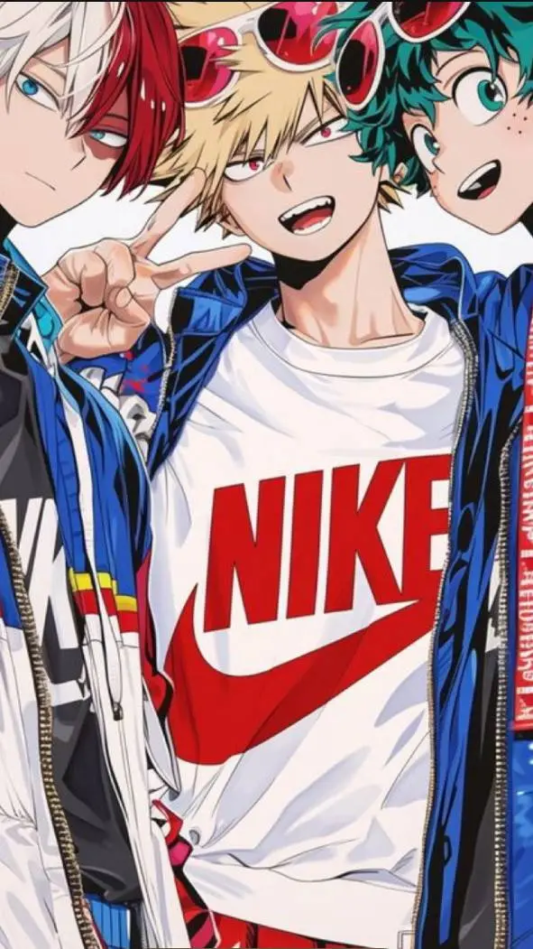 ai character: Shoto,Bakugo&Deku background