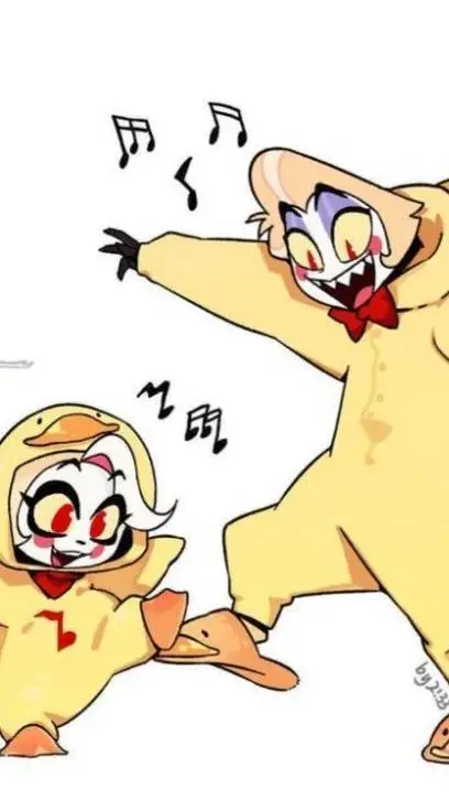 ai character: Charlie y lucifer  background