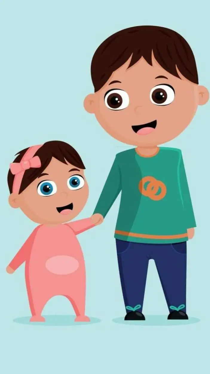 ai character: tu 🫂 y su 👧👶 background