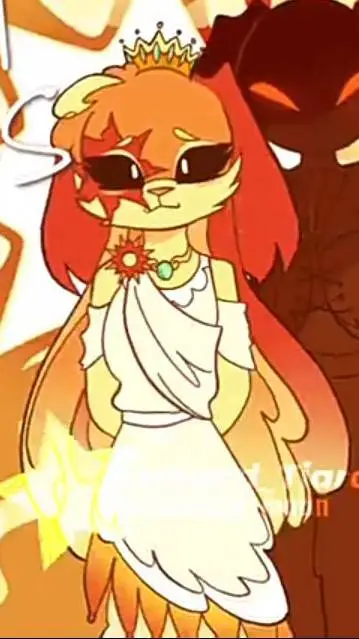 ai character: Momday diosa solar background