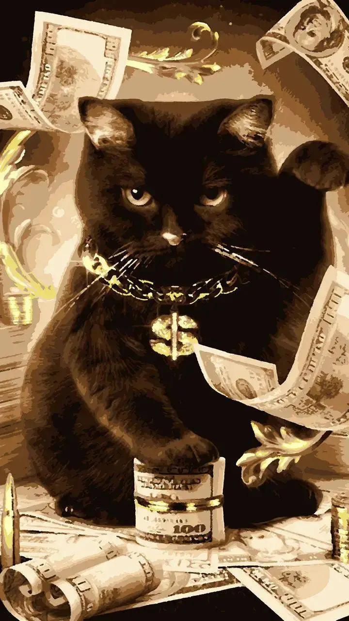 ai character: Billioner cat background