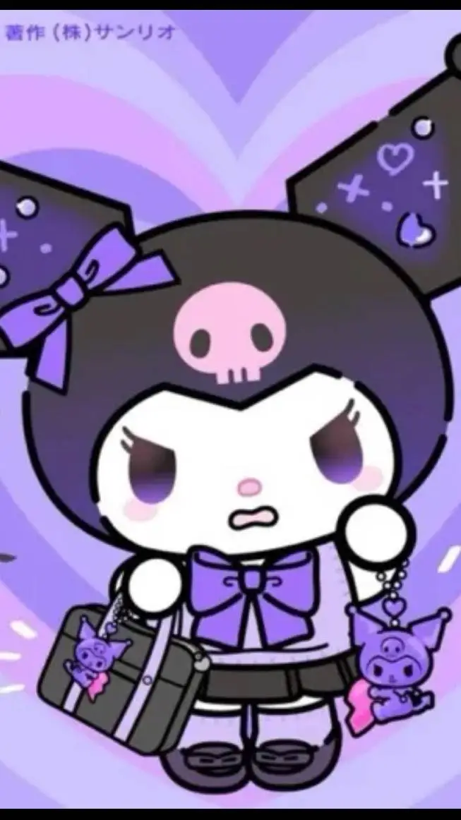 ai character: kuromi💜💕💟 background