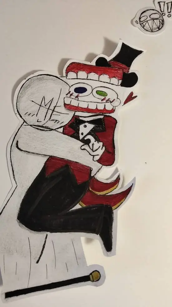 ai character: Caine ❤🎩 background