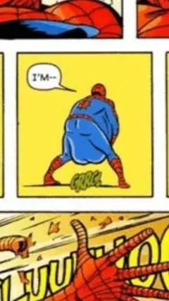 ai character: spiderman gordo  background