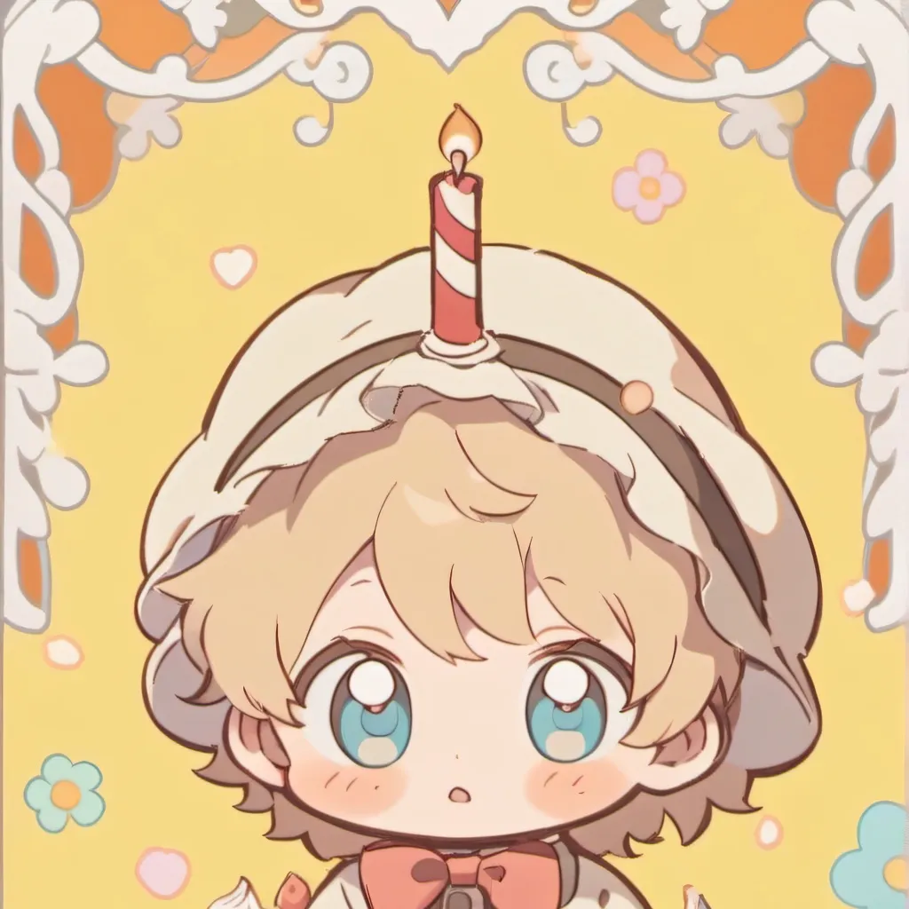 chat with ai character: bebé en un pastel