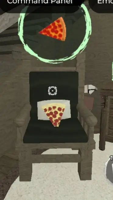 ai character: chill pizza  background