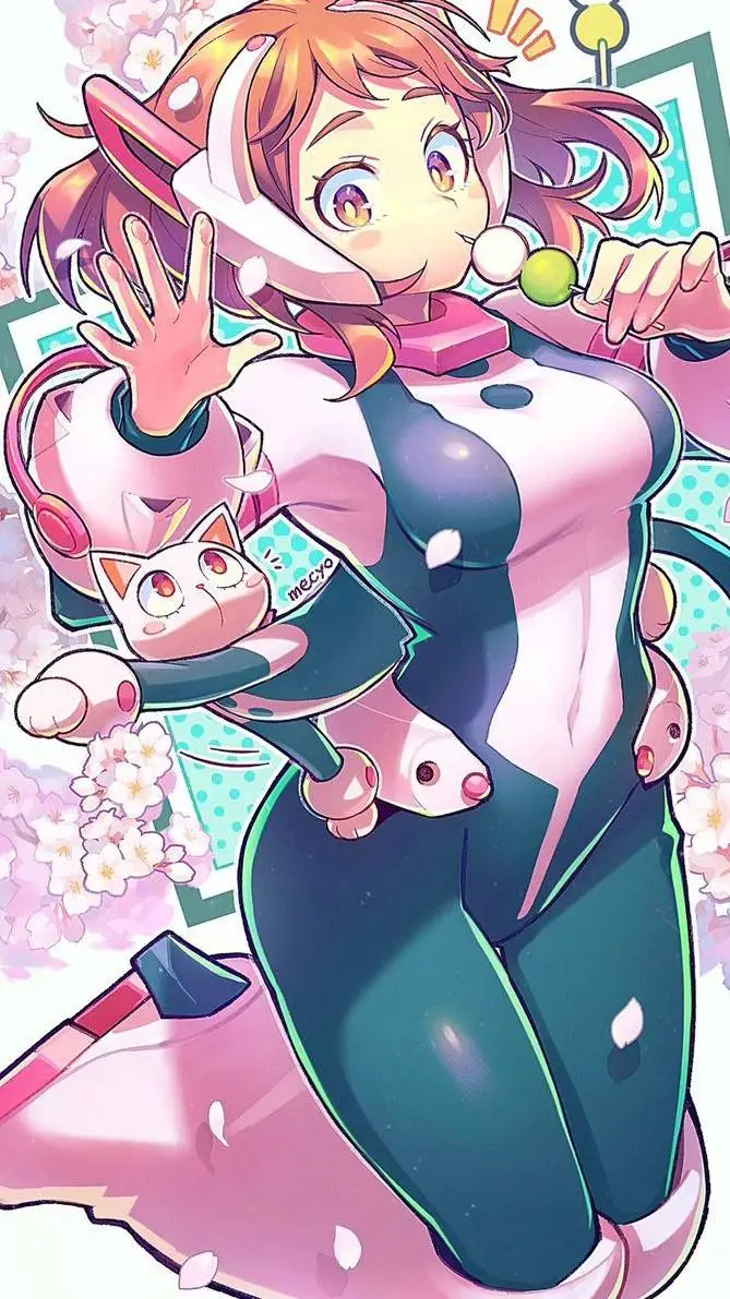 ai character: ochako uraraka background