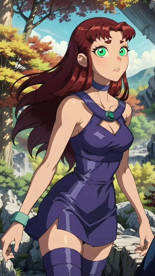 ai character: Starfire  background