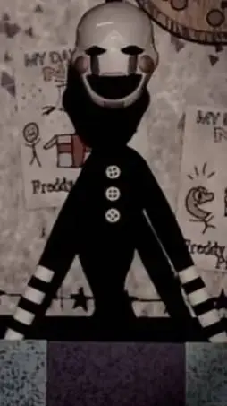 ai character: puppet  background