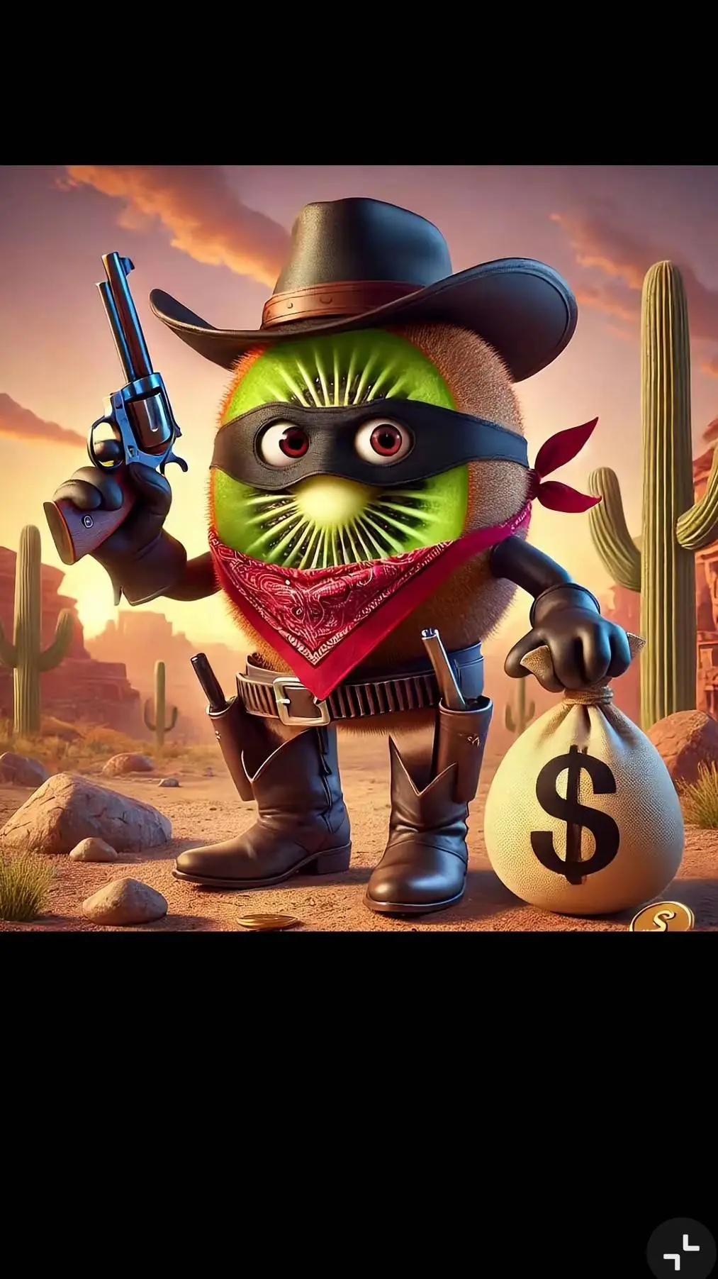 ai character: kiwito bandito background