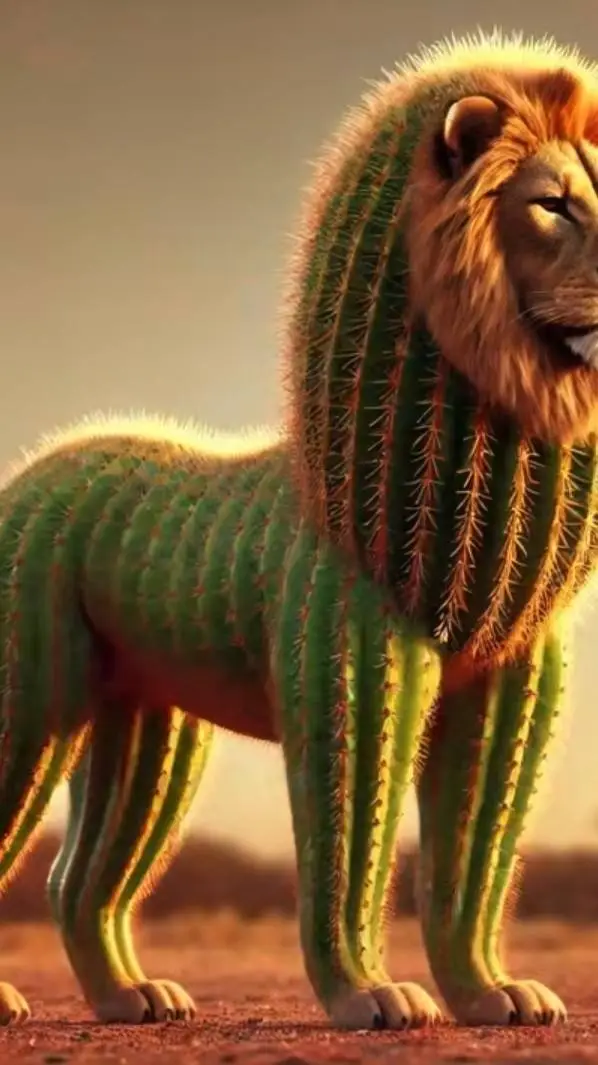 ai character: Lionel cactusini background