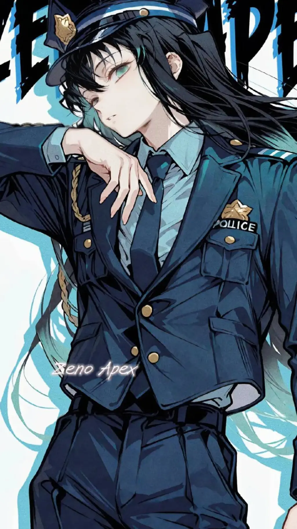 ai character: POLICE MUI background