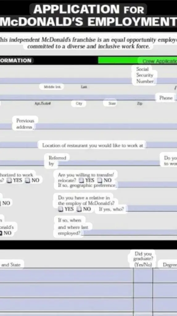 ai character: job application  background