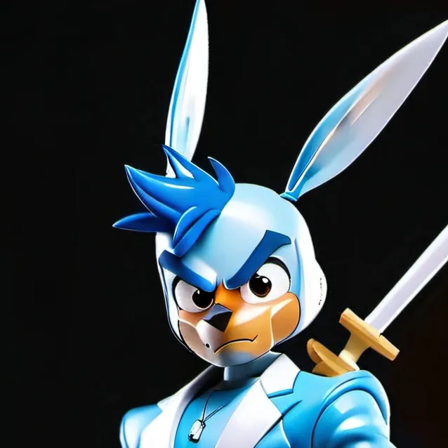 chat with ai character: robot chicken blue