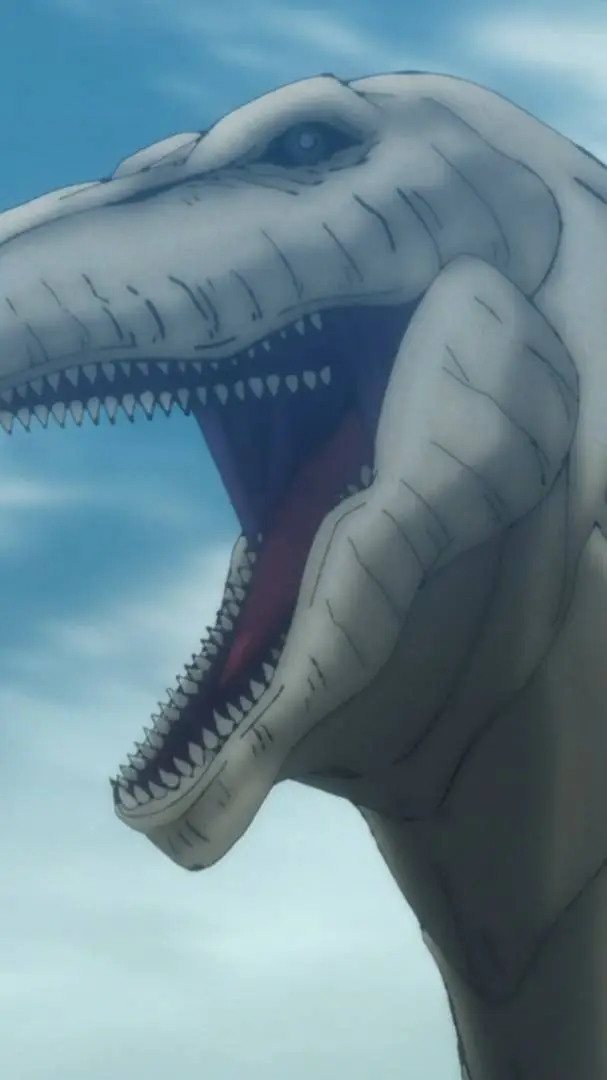 ai character: godzilla  background