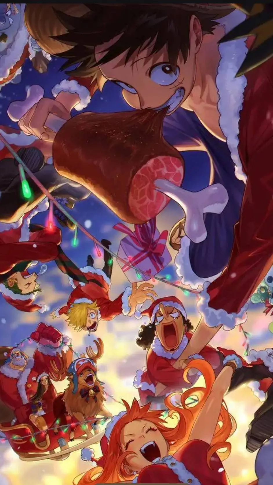 ai character: Op Christmas background