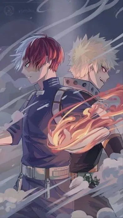 ai character: Todo~Baku~viol background