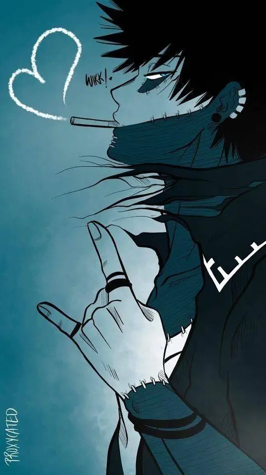 ai character: Dabi🩵💙🖤 background